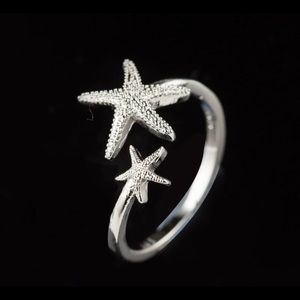 925 Sterling Silver Starfish Ring